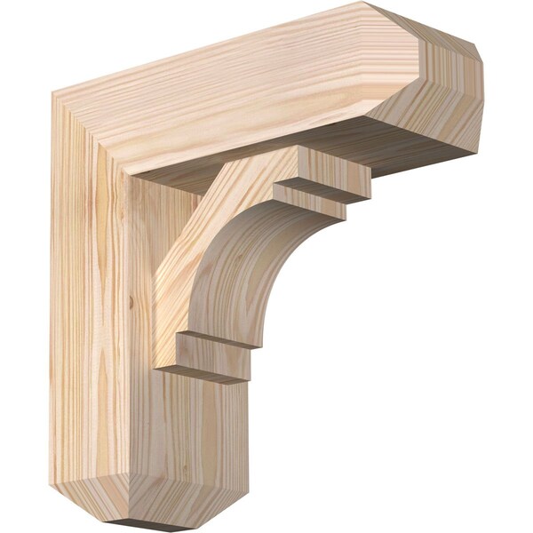 Ekena Millwork Merced Craftsman Smooth Bracket w/ Offset Brace, Douglas Fir, 5 1/2"W x 14"D x 14"H BKT0604X14X14MRC04SDF - main